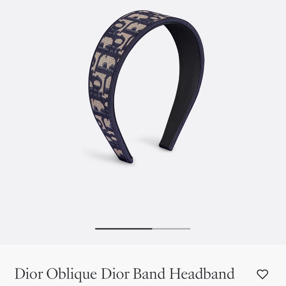 Dior Navy and Cream Patterned Headband